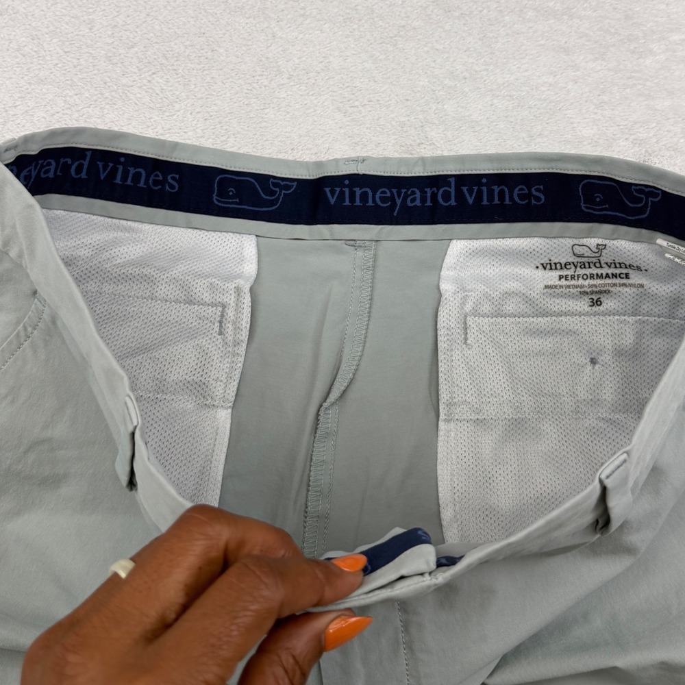Vineyard Vines Performance Shorts Mens 36  On-The-Go Stretch Chino Golf Casual - Picture 5 of 11